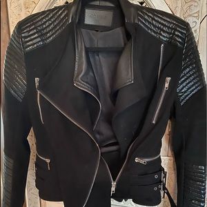 Comme Faux Leather Motorcycle Jacket